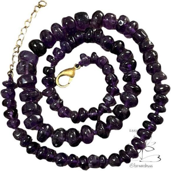 Natural Polished Amethyst - Graduated - Hand Tied - Picture 7 of 8